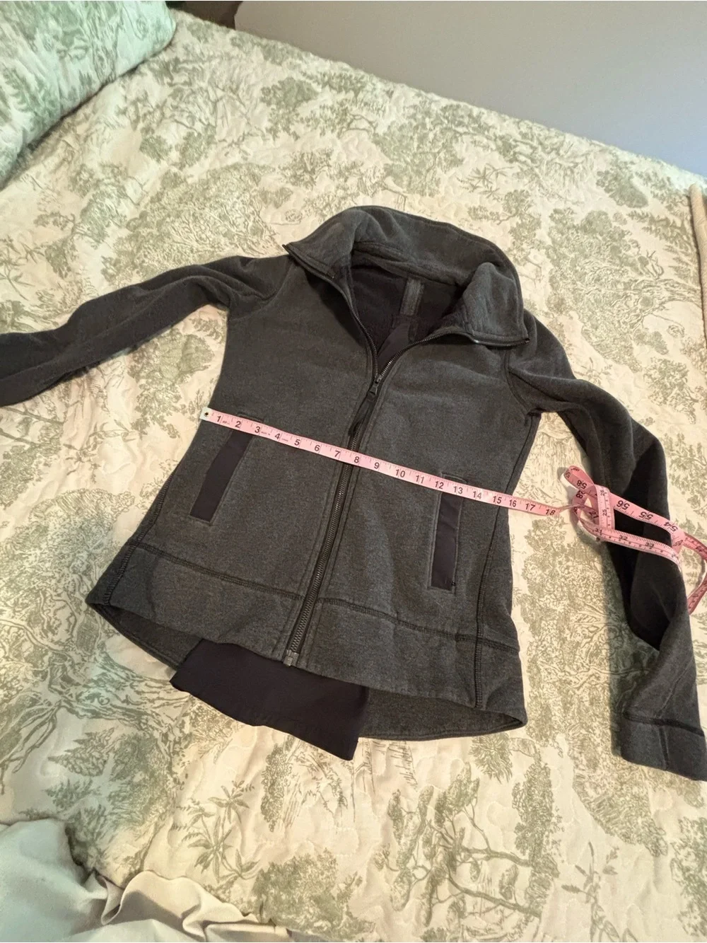 lululemon En Route Jacket sz 6 heathered black gray athleisure travel commute